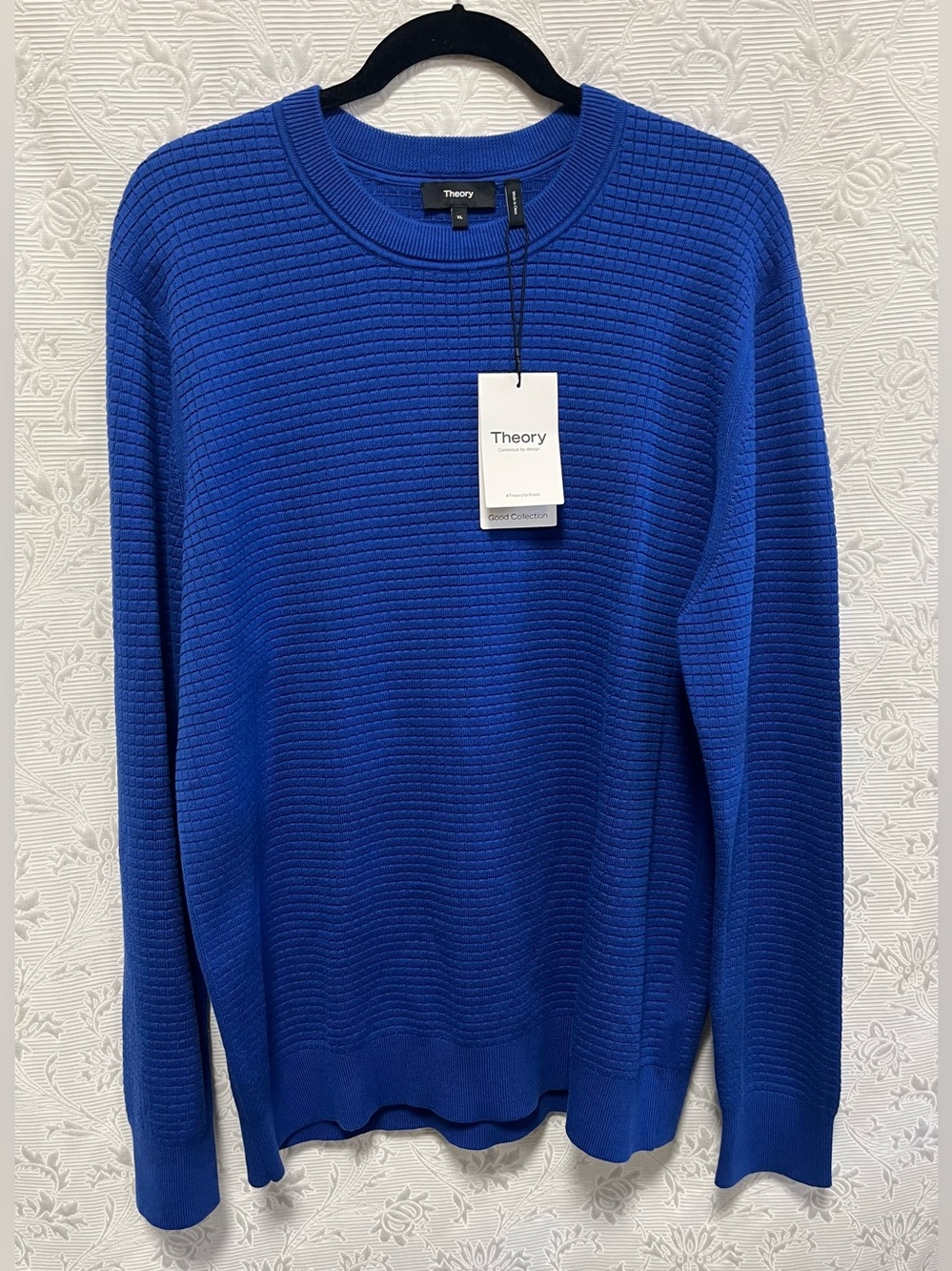 Theory Todd Crew Waffle Sweater XL